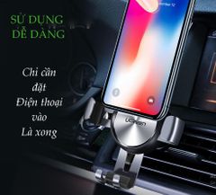 Giá đỡ điện thoại UGREEN LP130 Cắm khe gió điều hòa trên xe hơi kích thước từ 4.7 đến 6.5 inch – Hãng phân phối chính hãng