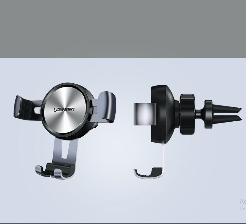 Giá đỡ điện thoại UGREEN LP130 Cắm khe gió điều hòa trên xe hơi kích thước từ 4.7 đến 6.5 inch – Hãng phân phối chính hãng
