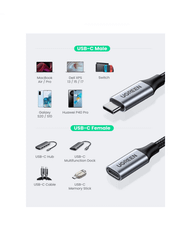 Cáp sạc nhanh nối dài USB Type C Thunderbolt 3 Ugreen US372