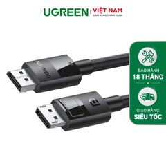 Cáp DisplayPort 1.4 UGREEN DP114 – Hỗ trợ độ phân giải 8K 60HZ , tốc độ truyền 32.4Gbps – Vỏ bện nylon chắc chắn chống rối