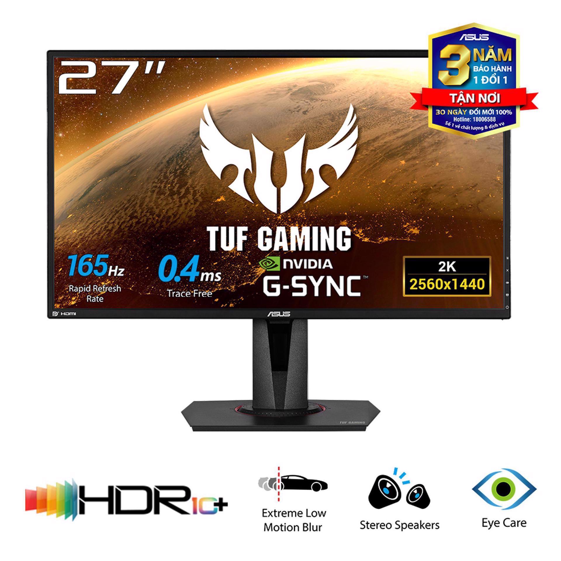 Màn Hình Game ASUS TUF Gaming VG27BQ 27 inch 2K HDR10 165Hz 0.4ms G-SYNC Compatible 2 Loa FreeSync
