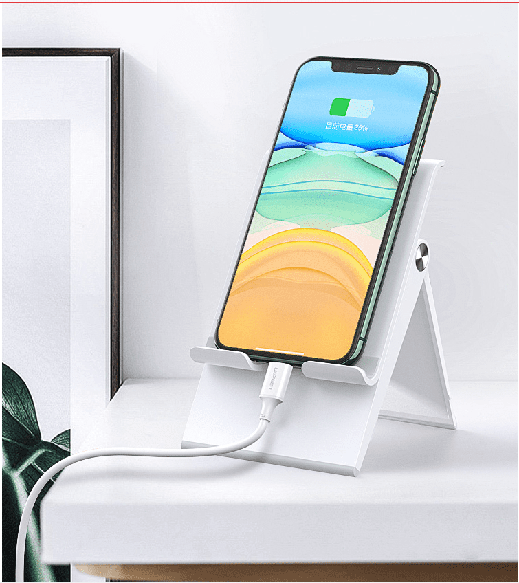 Giá đỡ điện thoại UGREEN LP247 – Thiết kế dạng trượt điều chỉnh độ cao – Đệm silicon chống trước, thiết kế nhỏ gọn