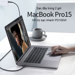 Cáp sạc nhanh PD100W UGREEN US266 Sạc nhanh dòng 5A Tốc độ truyền dữ liệu 10Gpbs – Hỗ trợ độ phân giải 4K@60Hz