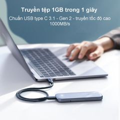 Cáp sạc nhanh PD100W UGREEN US266 Sạc nhanh dòng 5A Tốc độ truyền dữ liệu 10Gpbs – Hỗ trợ độ phân giải 4K@60Hz