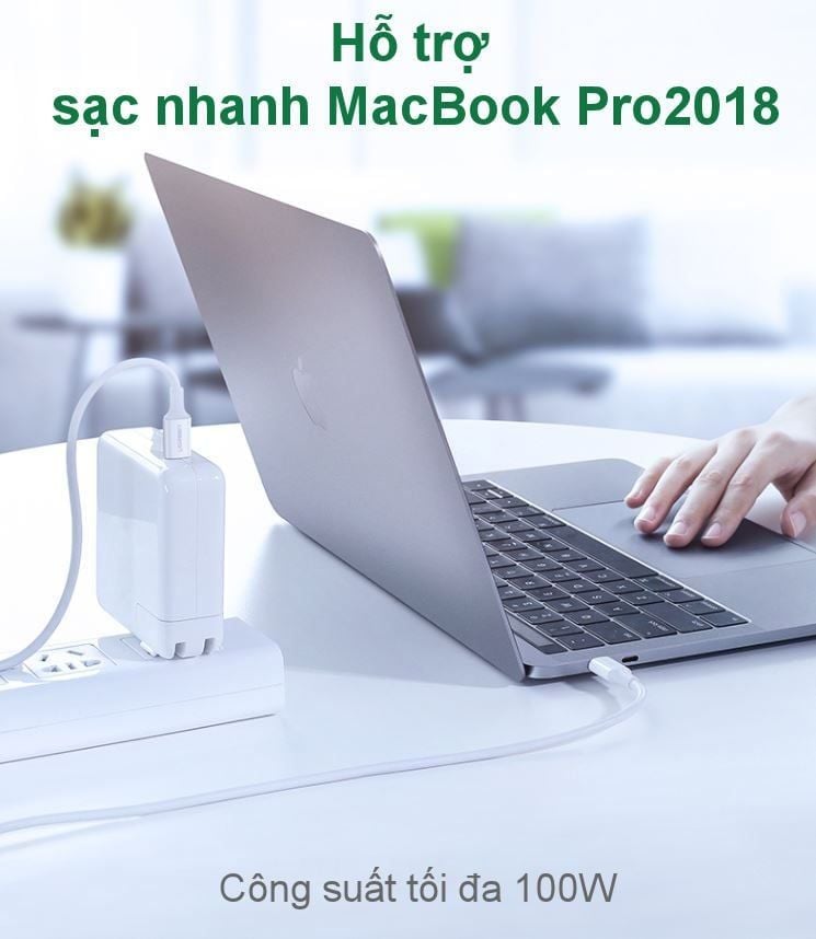 Cáp sạc nhanh 100W Type C UGREEN US300