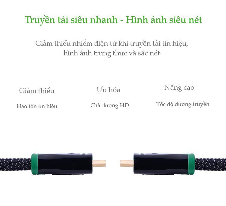 Cáp High-End HDMI 10.2Gbps 19+1 đồng đầu hợp kim dài 1-12M UGREEN HD126
