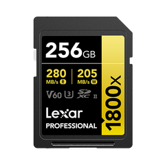 Thẻ nhớ Lexar SD Professional 1800x 256GB SDXC UHS-II Card GOLD LSD1800256G-BNNNG