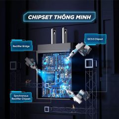 Củ sạc nhanh 18W UGREEN 20904 – Sạc nhanh chuẩn Quick Charge 3.0 công suất 18W – Chân cắm dẹt chuẩn US – Bảo hành 18 tháng