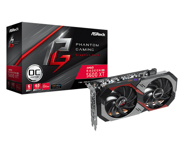 ASROCK RX 5600 Phantom Gaming D2 6G OC