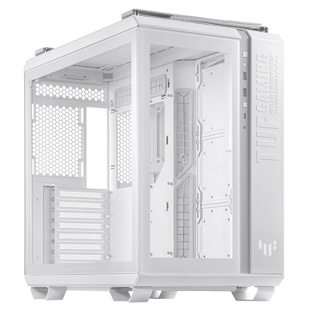 ASUS TUF Gaming GT502 White – Dual-Chamber Tempered Glass Mid Tower Case
