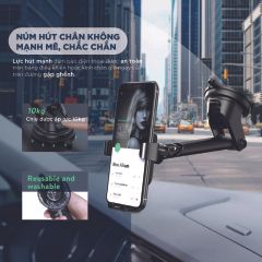 Giá đỡ điện thoại UGREEN LP200 – Chân hít mặt kính, kích thước màn hình 4.7 0 6.5 inch – Chống shock, rung lắc