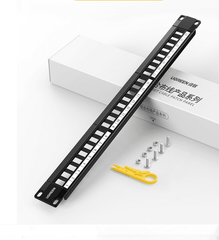 Thanh Patch Panel Utp Ethernet Cat5E và Cat6 24 cổng kim loại UGREEN NW154 80445 – Áp dụng cho tủ 19U