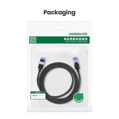 Cáp mạng Cat8 UGREEN NW153 – Chuẩn BASE-T 40Gbps – Đầu đúc sẵn, vỏ bện nylon