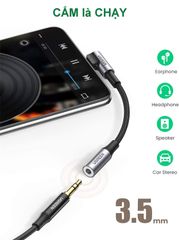 Dây chuyển Type C sang 3.5mm UGREEN AV167 – Đầu vuông góc chống gập gãy – Truyền tải âm thanh chất lượng cao