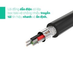 Dây nối dài USB 3.0 UGREEN US129  Tốc độ truyền tải 5Gbps dài 1 - 5m