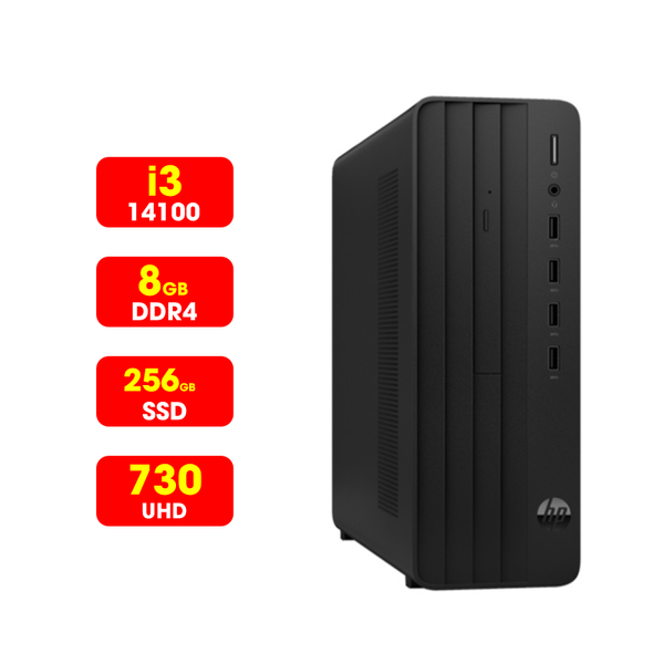 MÁY TÍNH ĐỂ BÀN (PC) HP 280 Pro G9 SFF i3-14100(4*3.5)/8G/256GSSD/WL/BT/KB/M/W11SL/ĐEN (AY2F5PT)