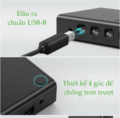 Bộ chuyển mạch KVM UGREEN CM229 – Đồng bộ hóa 8 cổng USB-B 1 bộ điều khiển chuột và bàn phím điều khiển 8 màn hình máy tính