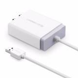 Bộ chuyển âm thanh USB ra 2 đầu 3.5mm (tai nghe+Mic) và 2 đầu hoa sen (RCA) dài 1M UGREEN 30521