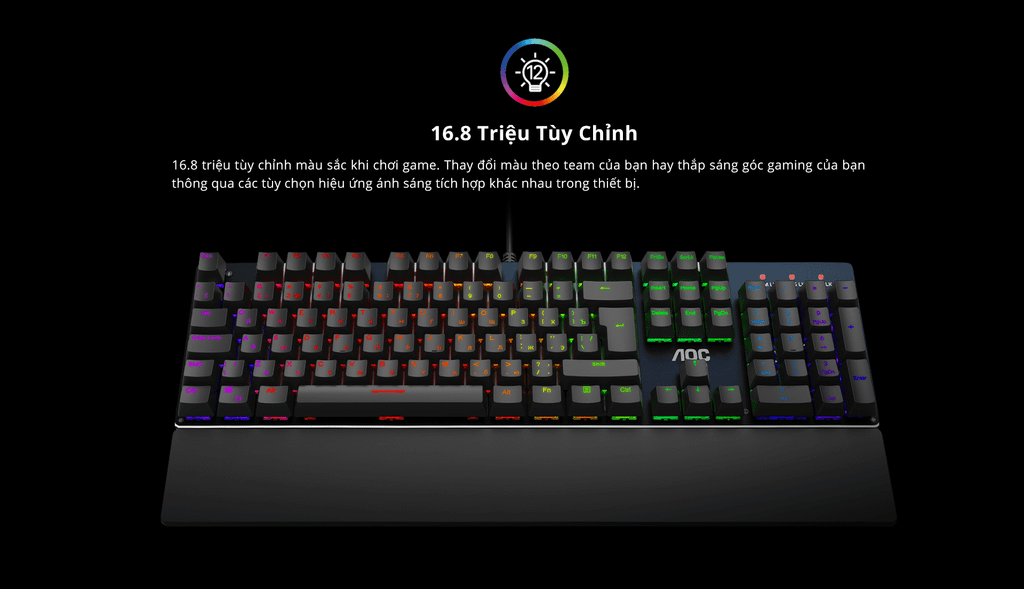 Bàn phím cơ AOC GK500 Đen