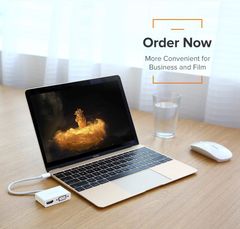 Bộ chuyển đổi Type C sang HDMI và VGA UGREEN MM123 hỗ trọ 4K@30hz, VGA Full HD