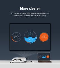 Bộ chuyển đổi Type C sang HDMI và VGA UGREEN MM123 hỗ trọ 4K@30hz, VGA Full HD