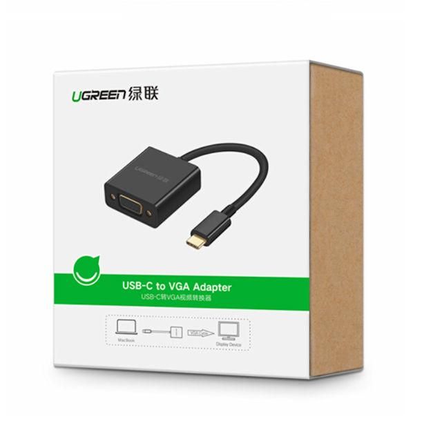 Bộ chuyển đổi Type C sang VGA UGREEN CM140 Hỗ trợ độ phân giải HD