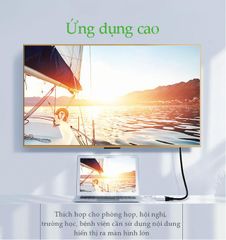 Bộ chuyển đổi Type C sang VGA UGREEN CM140 Hỗ trợ độ phân giải HD