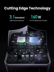 Bộ sạc điện thoại và laptop UGREEN Nexode Pro X763 160W