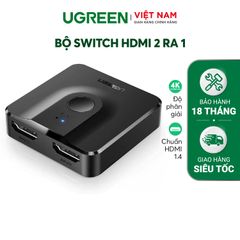 Bộ Switch HDMI 2 ra 1 UGREEN CM217 (tương thích ngược 1 ra 2) chuẩn 1.4