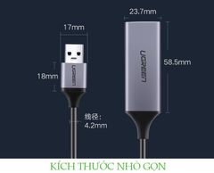 Bộ chuyển đổi USB 3.0 sang mạng LAN UGREEN CM209 Tốc độ truyền 10/100/1000Mbps RJ45 Gigabit Ethernet mở rộng thêm cổng mạng cho máy tính laptop…