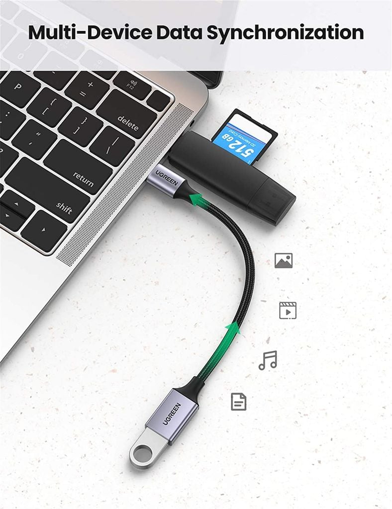 Bộ chuyển đổi USB type C sang USB 3.0 hỗ trợ OTG Ugreen US378