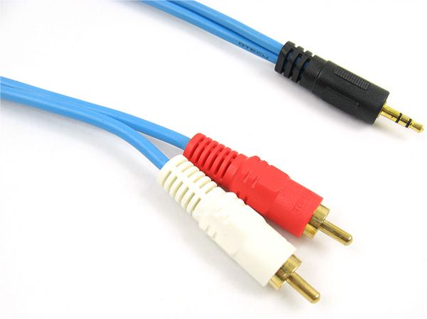 Cáp âm thanh jack 3.5mm ra 2 đầu bông sen Dtech 3m (6212)