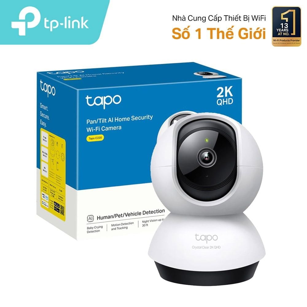 Camera ip wifi TP-Link Tapo C220 (2K 4MP/ Quay quét)
