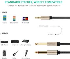Cáp chia 1 đầu 3.5mm sang 2 đầu 6.5mm UGREEN AV126