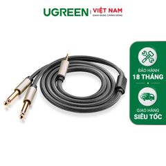 Cáp chia 1 đầu 3.5mm sang 2 đầu 6.5mm UGREEN AV126