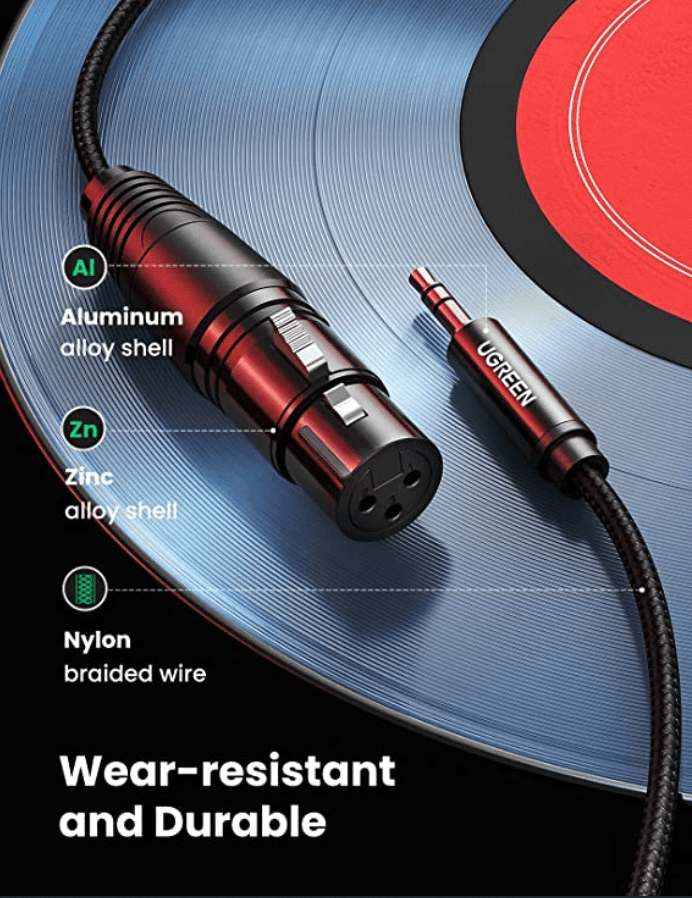 Cáp Audio 3.5mm sang Canon Female (XLR) UGREEN AV182