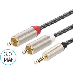Cáp Audio 3.5mm to AV hoa sen (RCA) dài 3M Ugreen 20824 vỏ nhôm
