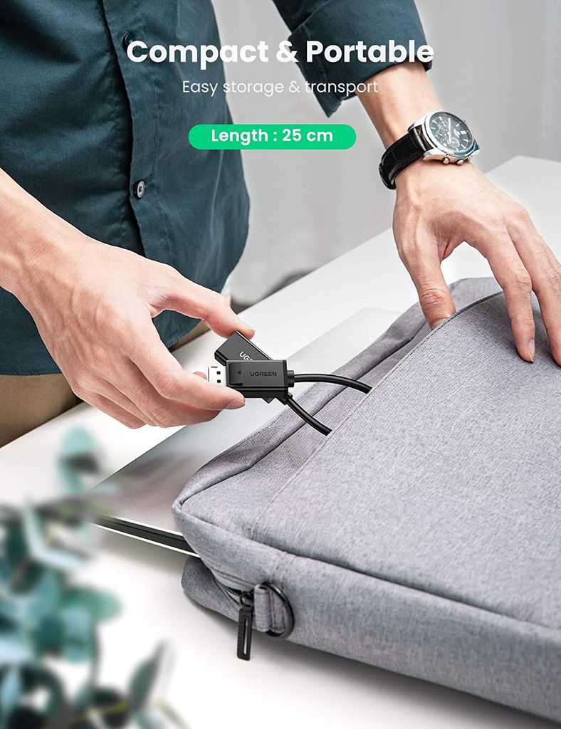 Cáp chuyển Displayport sang HDMI 4k@60Hz Ugreen 70694