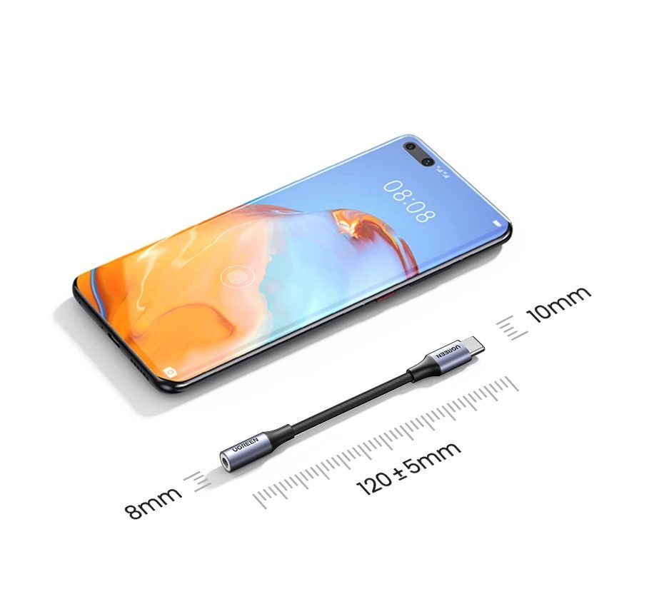 Cáp chuyển đổi Type C sang 3.5mm có chip DAC UGREEN AV161 tương thích nhiều thiết bị, truyền âm thanh Hifi chất lượng cao