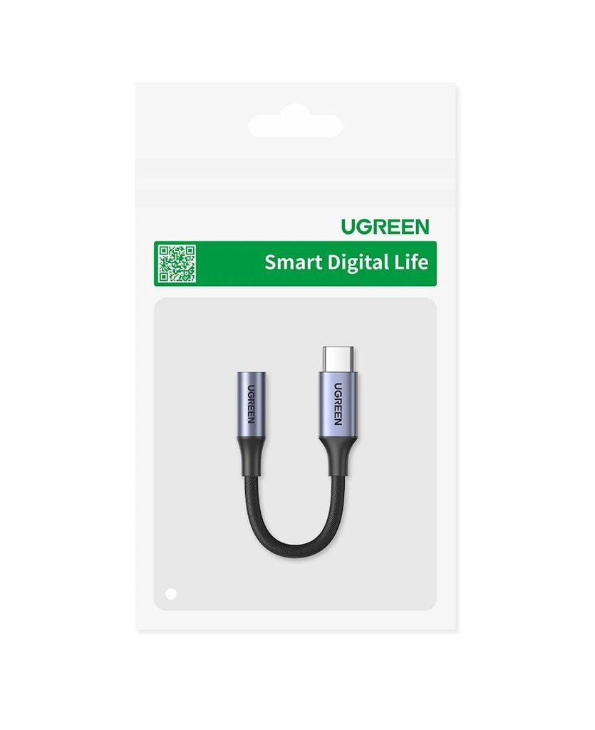 Cáp chuyển đổi Type C sang 3.5mm có chip DAC UGREEN AV161 tương thích nhiều thiết bị, truyền âm thanh Hifi chất lượng cao