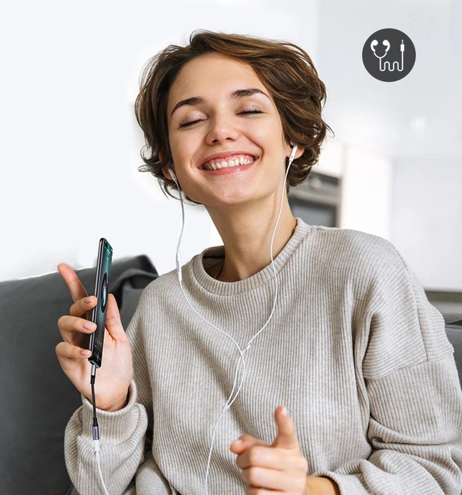 Cáp chuyển đổi Type C sang 3.5mm có chip DAC UGREEN AV161 tương thích nhiều thiết bị, truyền âm thanh Hifi chất lượng cao