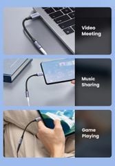Cáp chuyển đổi Type C sang 3.5mm có chip DAC UGREEN AV161 tương thích nhiều thiết bị, truyền âm thanh Hifi chất lượng cao