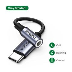 Cáp chuyển đổi Type C sang 3.5mm có chip DAC UGREEN AV161 tương thích nhiều thiết bị, truyền âm thanh Hifi chất lượng cao