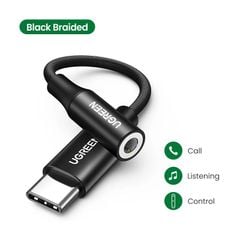 Cáp chuyển đổi Type C sang 3.5mm có chip DAC UGREEN AV161 tương thích nhiều thiết bị, truyền âm thanh Hifi chất lượng cao