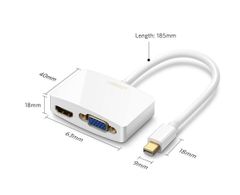 Bộ chuyển mini DP sang HDMI và VGA UGREEN MD108