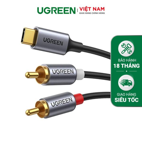 Cáp chuyển đổi Type C sang RCA UGREEN 20193 Đầu mạ vàng dài 1.5m