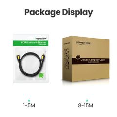Dây cáp HDMI 2.0 tròn UGREEN HD101 lõi đồng 19+1 hỗ trợ 4K60Hz