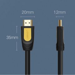Dây cáp HDMI 2.0 tròn UGREEN HD101 lõi đồng 19+1 hỗ trợ 4K60Hz