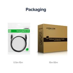 Dây cáp mạng Cat6 UGREEN NW102 cáp tròn màu đen
