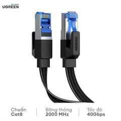 Cáp mạng Cat8 Ugreen NW190 40Gbps 2000mhz – Hàng chính hãng